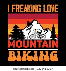 
Mountain biking vintage t-shirt design  and bundle