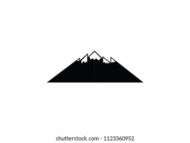 Mountain black shape hills vector climbing mount peak