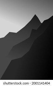 Mountain black and white vector