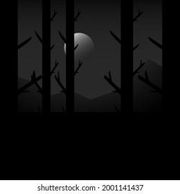 Mountain black and white vector