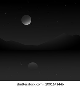 Mountain black and white vector