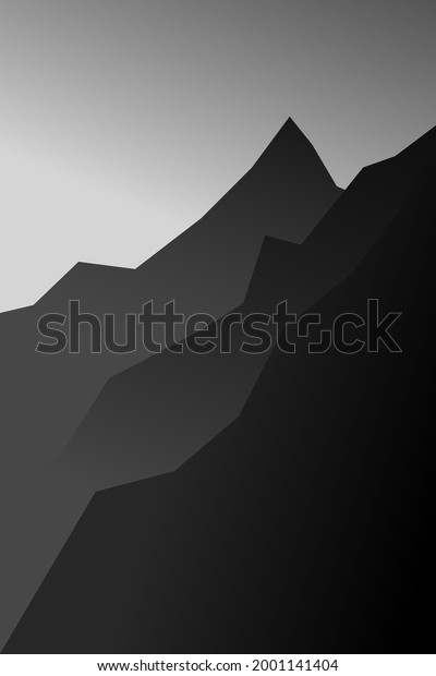Mountain black and white
vector