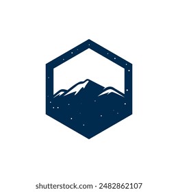 Mountain Blue Abstract Business Logo Vector Design