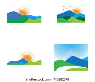 Montaña con cielo azul
