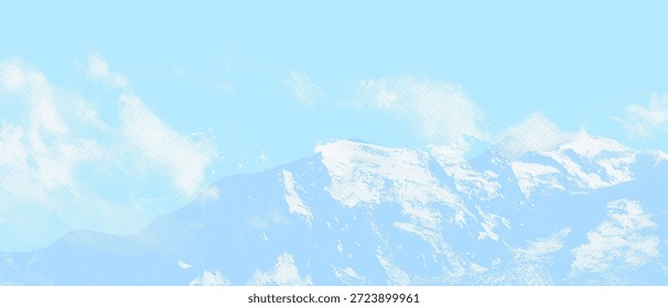 mountain with blue sky and white cloud on it.