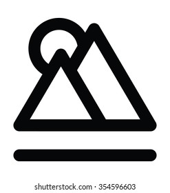 
Mountain Bold Line Icon
