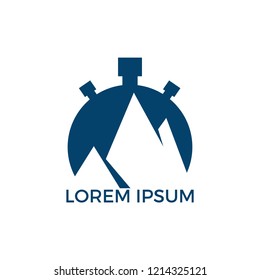 Mountain Bomb vector logo design.