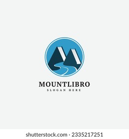 Logo del libro de montaña e icono