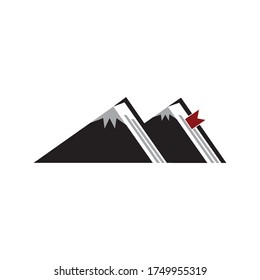 mountain book logo template for education
