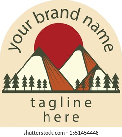 Mountain Brand Logo Vector Design