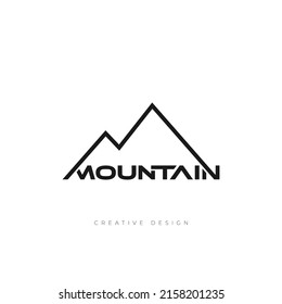 Mountain branding letter design concept