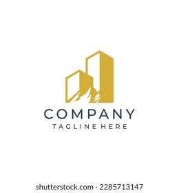 Mountain building logo template inspiration