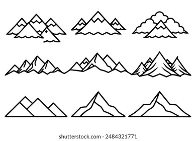 Mountain bundle art illustration adding charm to outdoor-themed illustrations