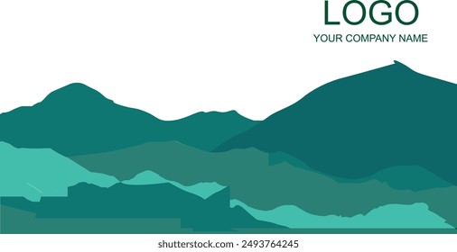 Mountain business card vector: depicts strength and resilience in every majestic design