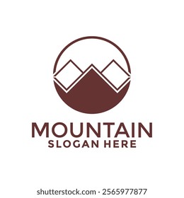 Mountain business logo design vector template. Minimalist and modern vector design.