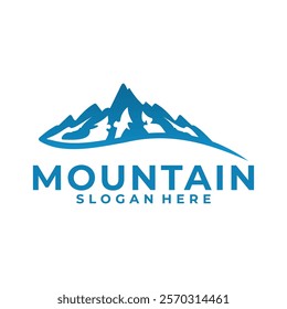Mountain business logo design vector template.