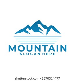 Mountain business logo design vector template. Mountain Sea logo design