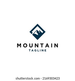 mountain and business logo icon and vector
