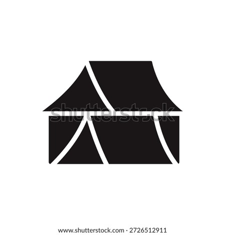 mountain cabin icons minimalist flat style design, mountain cabin Vector illustration  on white background