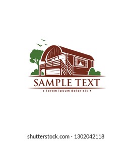 Mountain cabin logo