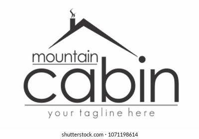 Mountain Cabin Vector Logo