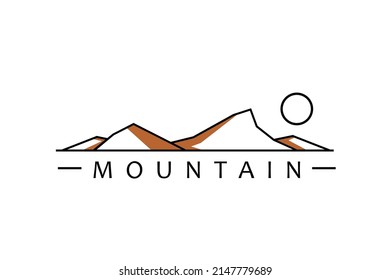 Mountain Cactus Like Mountain Shape Logo Stock Vector (Royalty Free ...