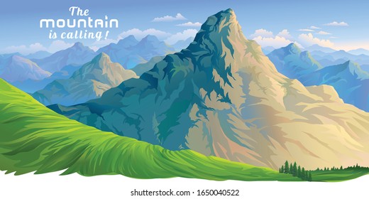 The mountain is calling. Big giant mountain.