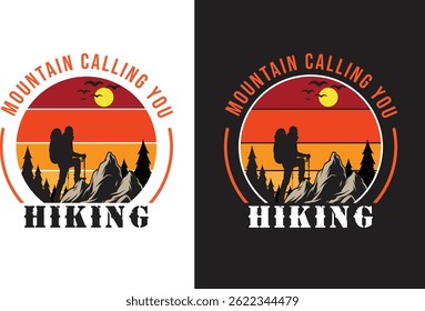 Mountain Are Calling Hiking T shirt Design
