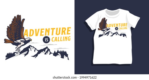 Mountain is calling quote t-shirt design