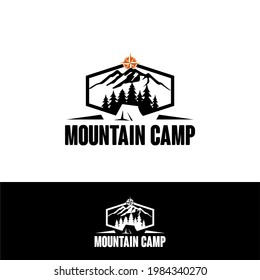 Mountain Camp Emblem Template Logo Vector