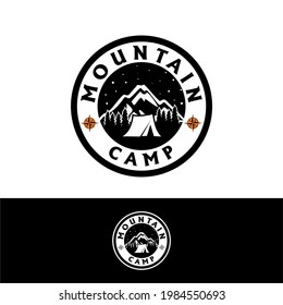 Logo-Vorlage für Bergkästen-Logo-Vektorgrafik
