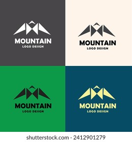 Mountain Camp logo design ice