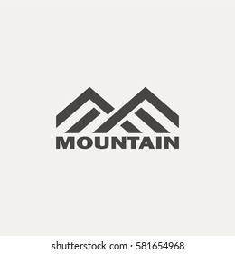 mountain camp logo vector , mountain house logo vector