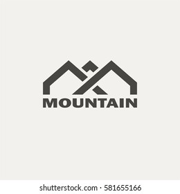 Mountain Camp Logo Vector , Mountain House Logo Vector