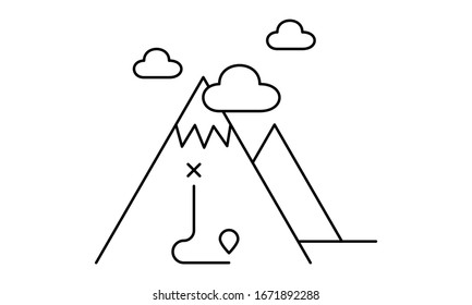 Mountain, camping, climbing, Adventure,,Landscape free vector icon 