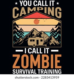 Mountain camping graphics tshirt design