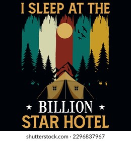 Mountain camping graphics tshirt design 