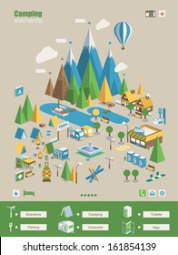 mountain & camping info elements