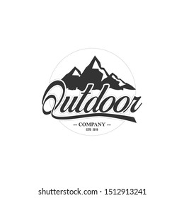 mountain camping and outdoor logo design 