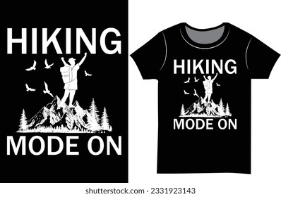 Mountain Camping SVG t shirt design. Hiking camp outdoor gift shirt.