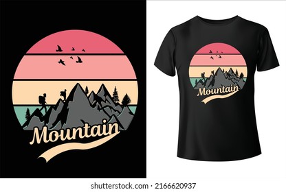 Mountain camping T Shirt design