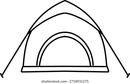 Ilustração do vetor da barraca do acampamento da montanha