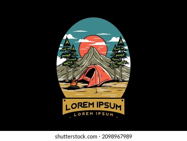 Mountain camping using dome tents design