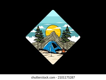 Mountain camping using dome tents design