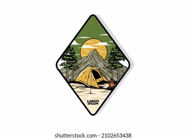 Mountain camping using dome tents design