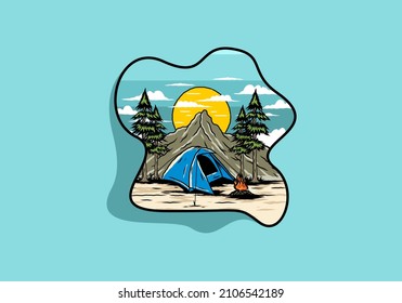 Mountain camping using dome tents design