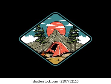 Mountain camping using dome tents design