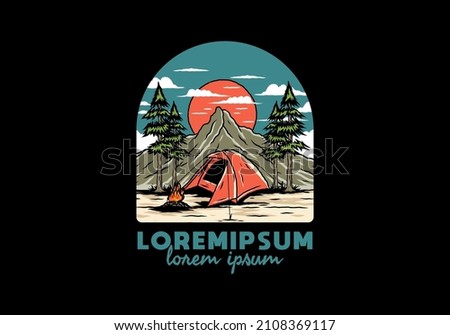 Mountain camping using dome tents design