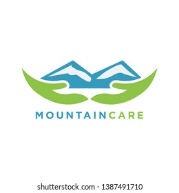 MOUNTAIN CARE LOGO DESIGN VECTOR