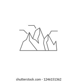 mountain chart icon. Simple glyph vector of charts and diagrams set for UI and UX, website or mobile application